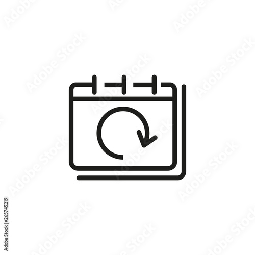 Snooze notification line icon. Time schedule, deadline, flexible date. Notifications concept. Vector illustration can be used for topics like business, time management, strategy