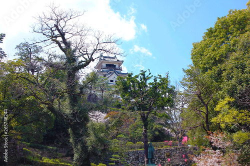 春の高知城