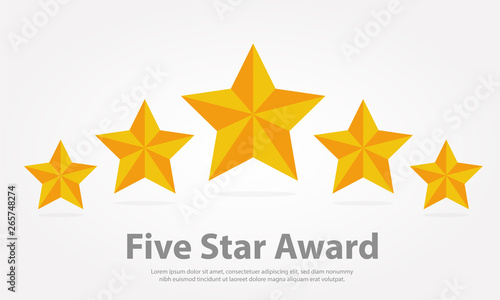 Five star award illustration vector