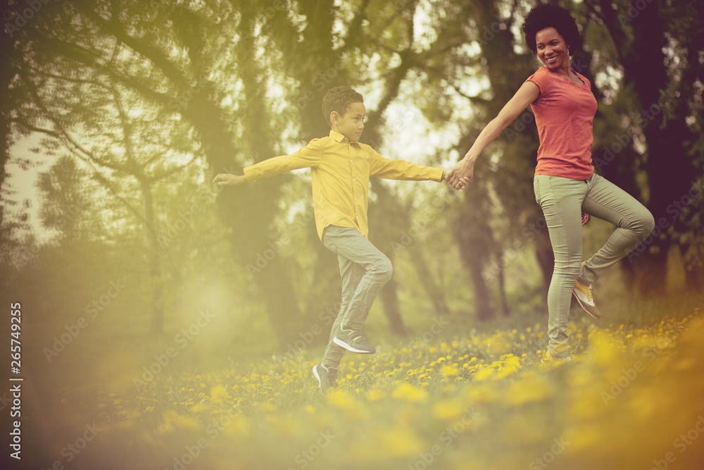 Fototapeta premium Happy jumping.