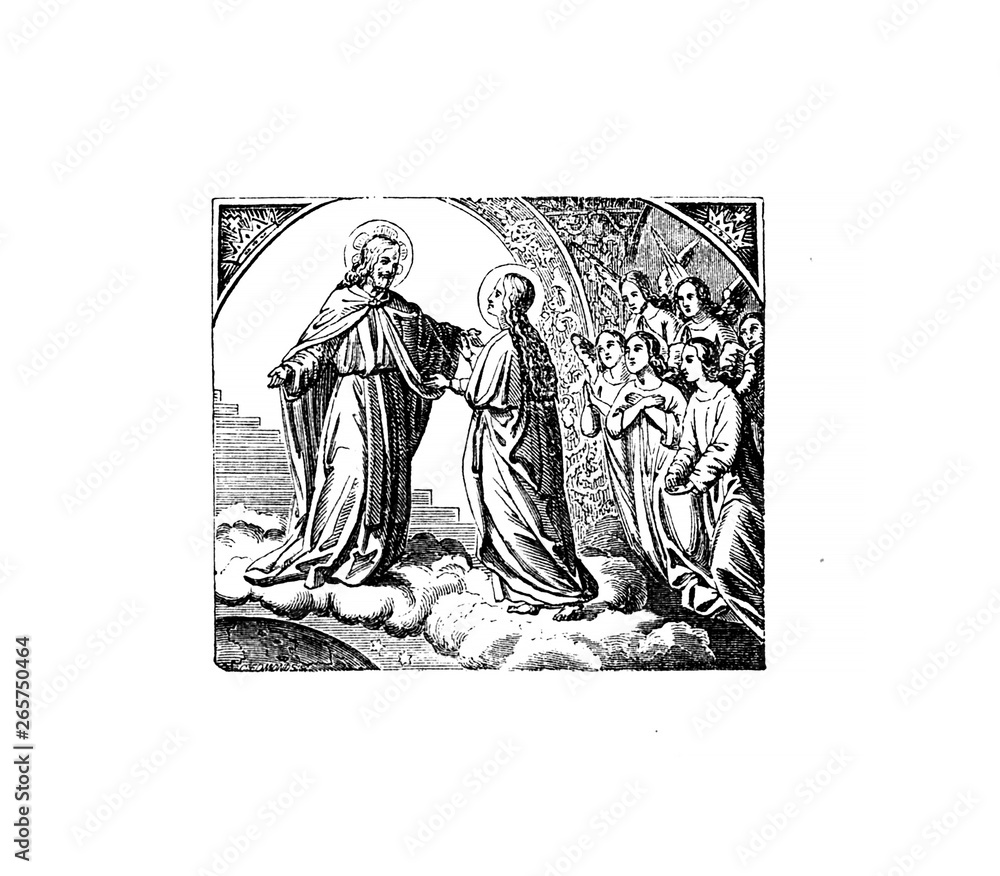 Fototapeta premium Christian illustration. Old image