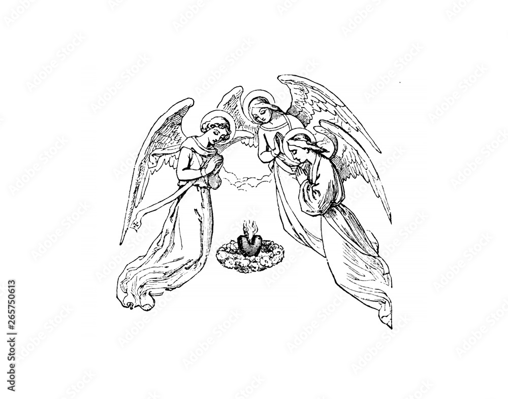 Christian illustration. Old image Christian illustration. Old image