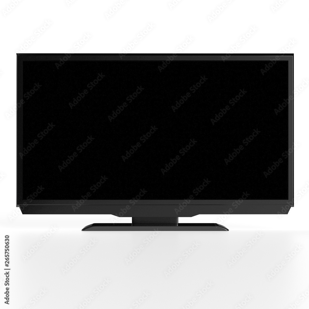 LED LCD tv isolated on white background. 3D rendering LED LCD tv isolated on white background. 3D rendering