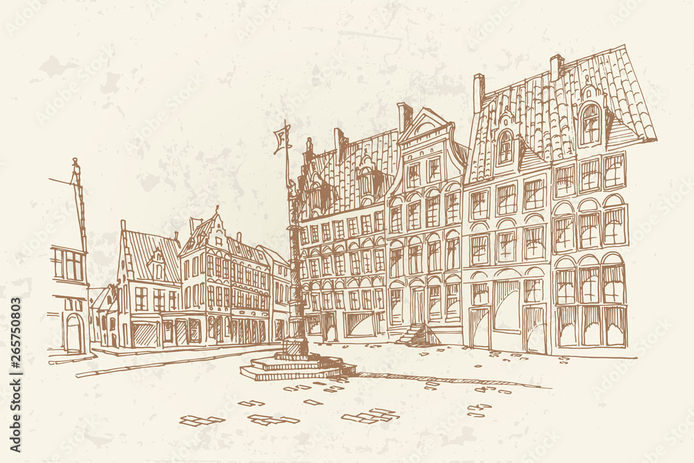 street scene in Ghent, Belgium.
