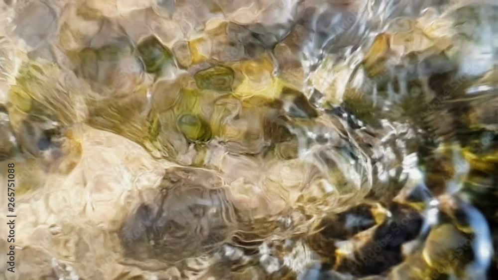 Blurred background of water that flows in slow motion. Glare reflected at the bottom of the Creek. Blurred background of water that flows in slow motion. Glare reflected at the bottom of the Creek.
