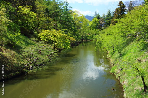 上田城　堀と土塁