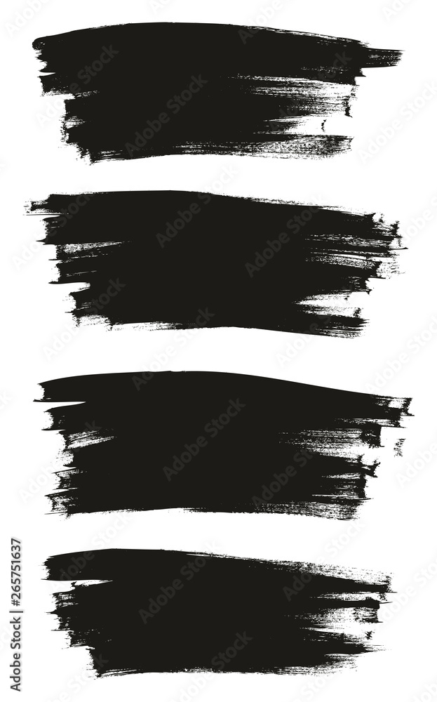 Calligraphy Paint Thin Brush Background High Detail Abstract Vector Background Set 131