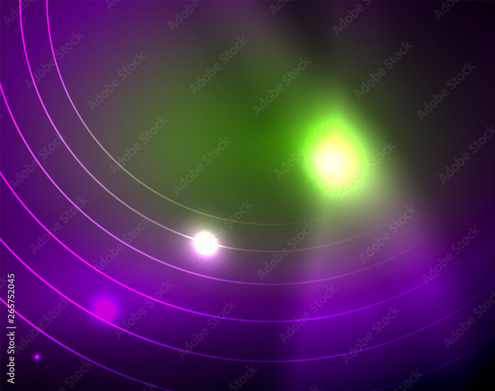 Neon circles abstract background Neon circles abstract background