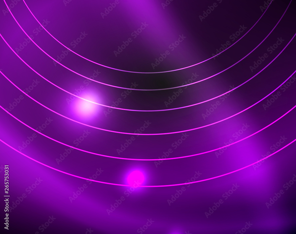 Dark space with neon color glowing lights abstract background Dark space with neon color glowing lights abstract background