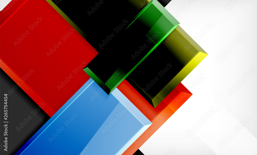 Bright colorful square shape blocks geometrical background Bright colorful square shape blocks geometrical background