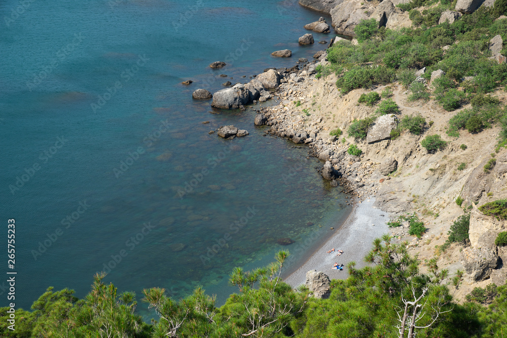 Azure sea in the Blue Bay