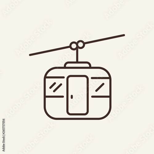Funicular line icon