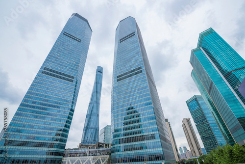 Shanghai city high-rise buildings near the Oriental pearl tower