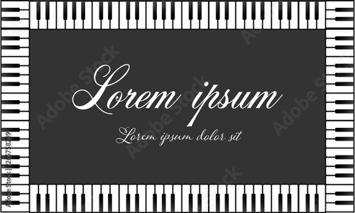 Piano Tastatur, Vektor, Banner 