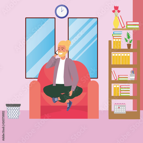 Millennial student dorm room