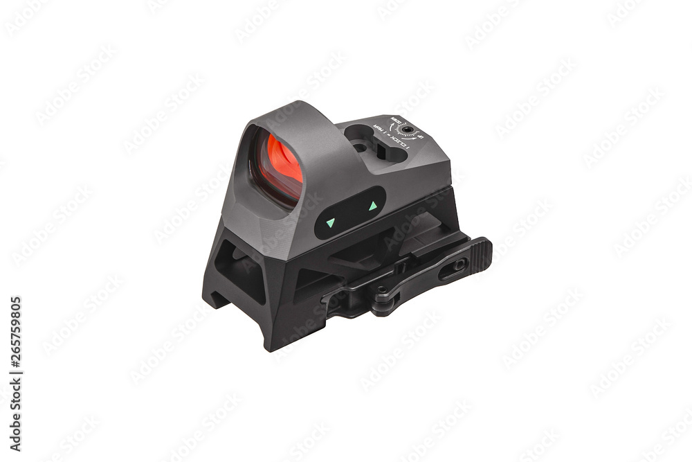 Fototapeta premium modern black collimator sight isolated on white back