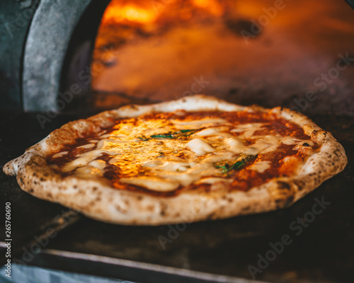 Pizza Margherita in Oven