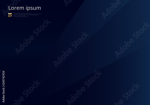 Abstract template dark blue geometric triangles background luxury premium style.