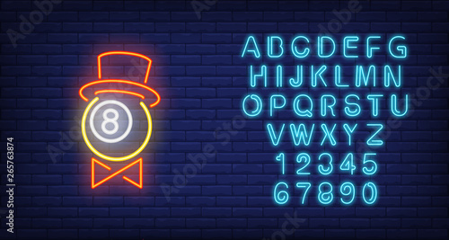 Eight-ball neon sign