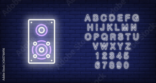 One loudspeaker neon sign