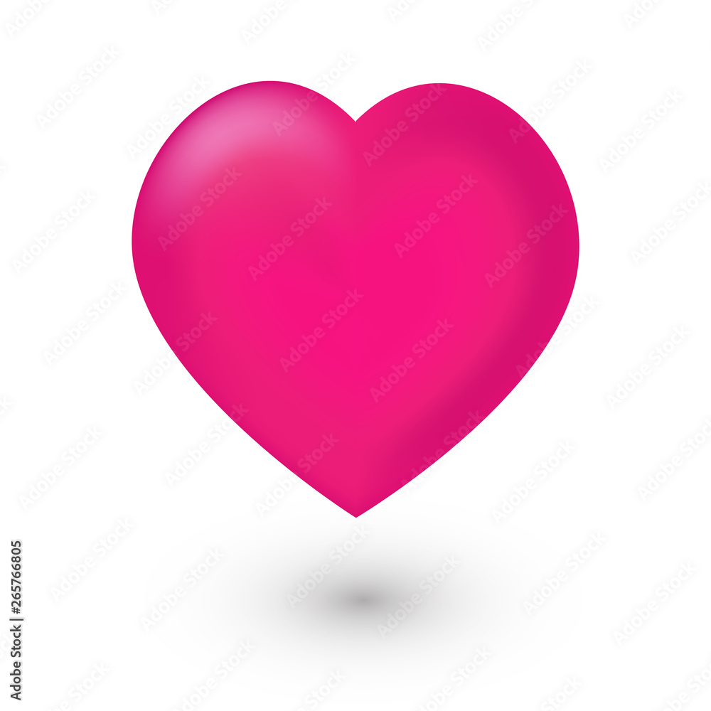 Pink heart mesh icon on white background