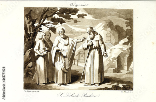 Foto Christian illustration. Old image