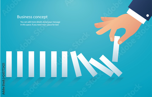 the domino effect. business concept vector illustration EPS10