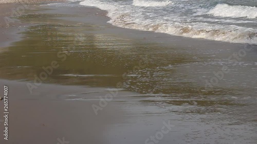 Wallpaper Mural Waves crashing on a sandy shore - 4k footage Torontodigital.ca