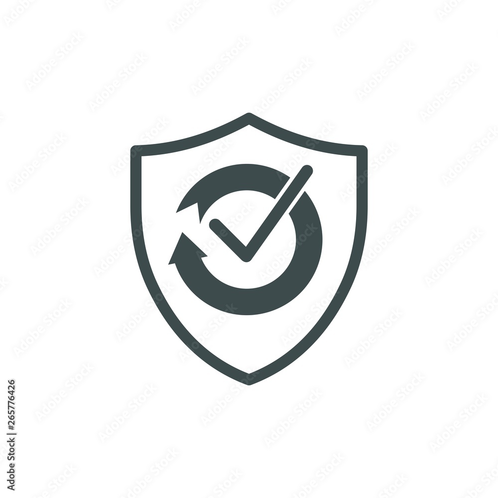 Upgrade icon on shield background.Update Security Upgrade icon on shield background.Update Security