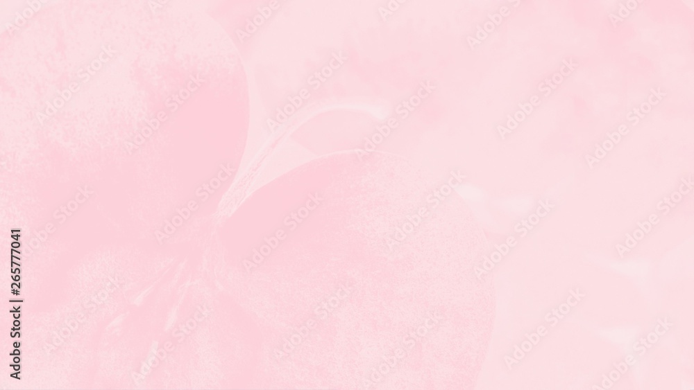 Light coral pink color background with delicate apple pattern. 16:9 panoramic format. Soft background