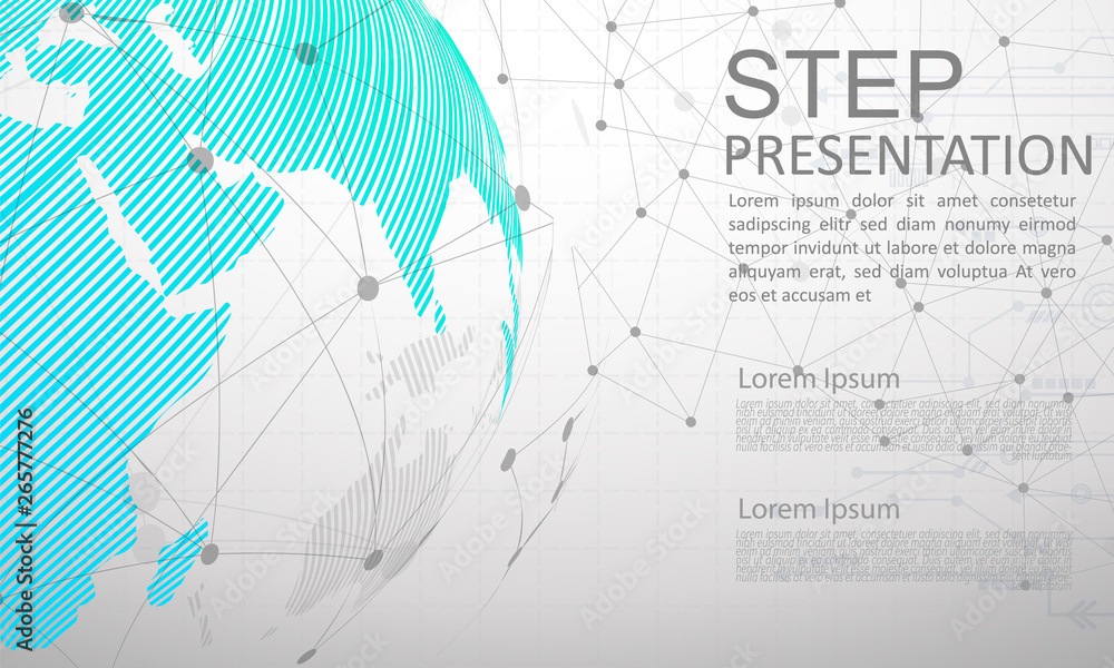 Modern vector abstract step lable infographic elements.can be used for global network connection. World map point and line.vector Illustration