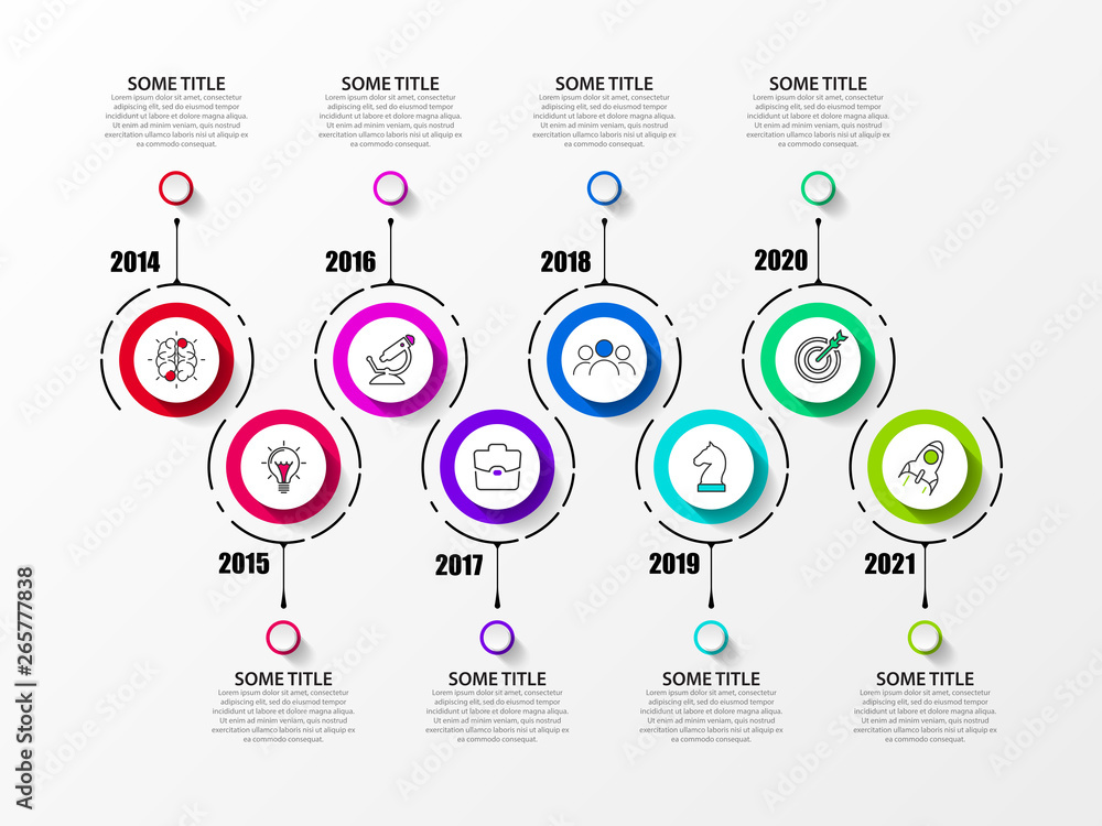 Infographic design template. Timeline concept with 8 steps Infographic design template. Timeline concept with 8 steps