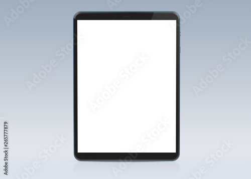 Modern tablet mockup isolated on white 3d rendering