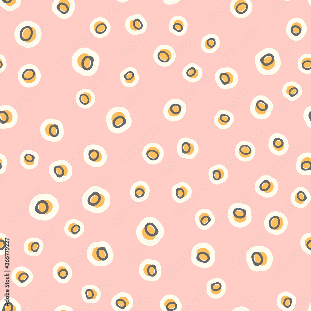 Repeated hand drawn round dots. Cute seamless pattern. Endless girly print. Vector ornament for wrapping paper, banners, flayers, cards and posters, for invitation on weddings. Repeated hand drawn round dots. Cute seamless pattern. Endless girly print. Vector ornament for wrapping paper, banners, flayers, cards and posters, for invitation on weddings.