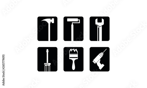 Repair and repaint equipment icon