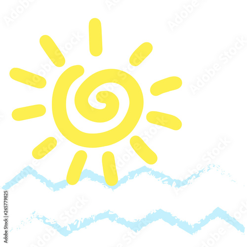 Beautiful summer sunlight vector illustration	