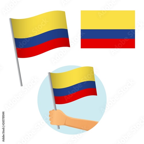 Colombia flag in hand