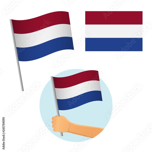 netherlands flag in hand
