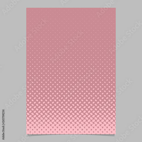 Pink halftone ellipse pattern brochure template - vector poster background graphic design with diagonal elliptical dots