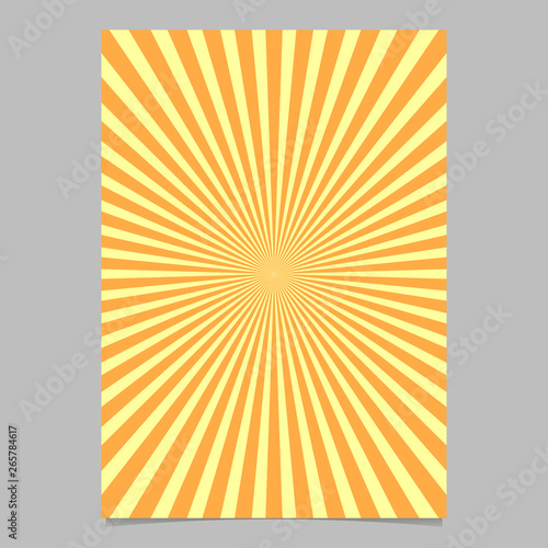 Abstract sunburst brochure design template - vector page background