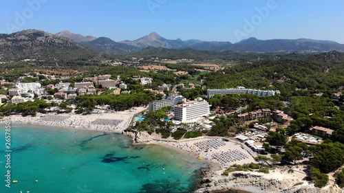 Flight along Peguera with hotels and beaches photo