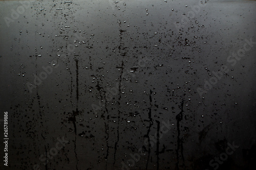 texture drops and splashes of water on a dark gray matte background