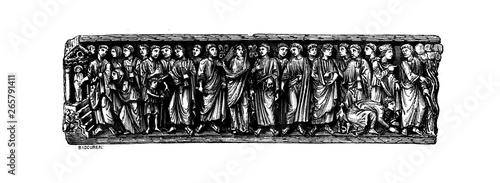 Photography Christian illustration. Old image