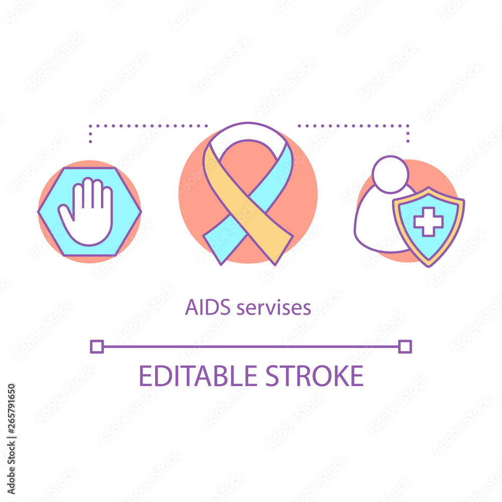 AIDS services concept icon AIDS services concept icon