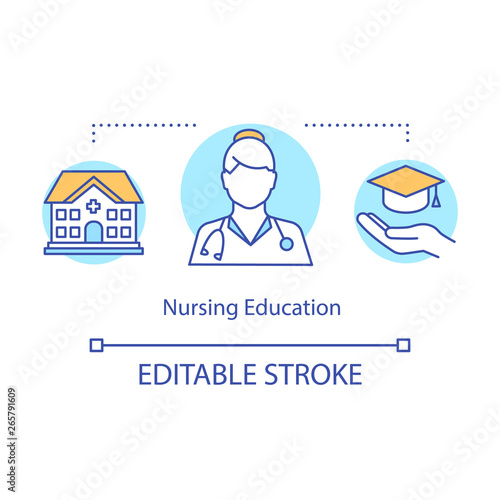 Nursing education concept icon