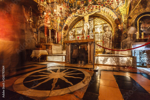 Fotografering View of church of the Holy Sepulchre