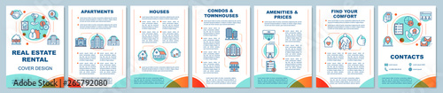 Real estate rental brochure template layout