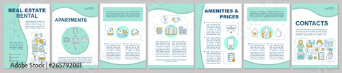 Real estate rental brochure template layout