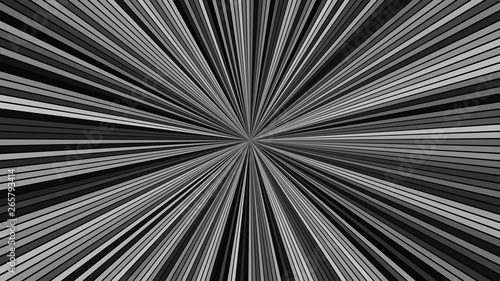 Grey hypnotic abstract ray burst stripe background