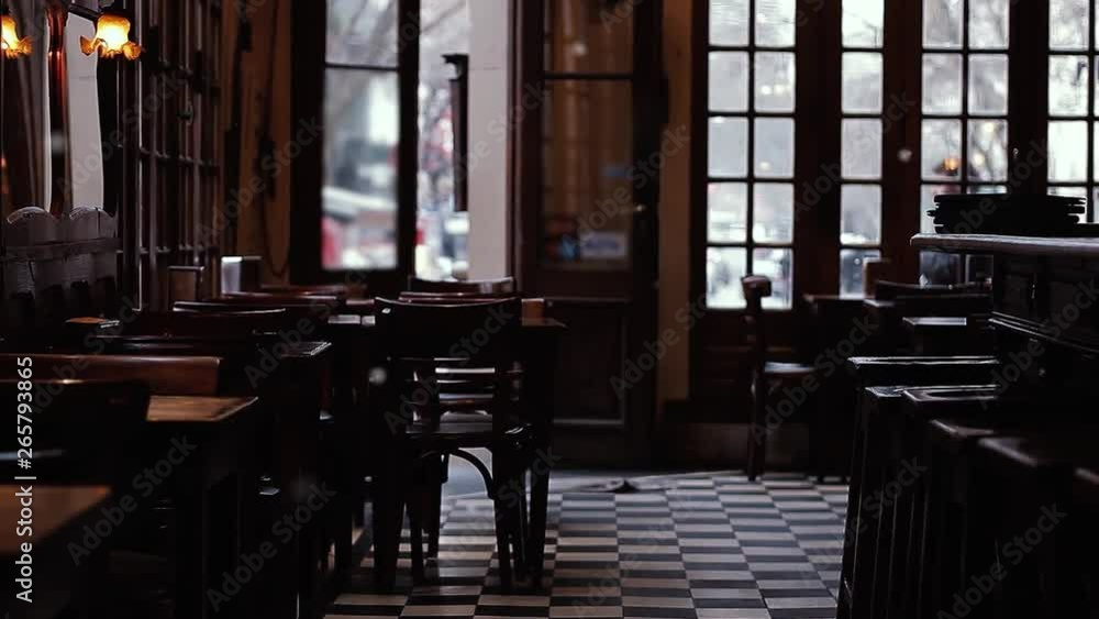 An Empty Traditional Cafe Notable in Buenos Aires, Argentina. An Empty Traditional Cafe Notable in Buenos Aires, Argentina.